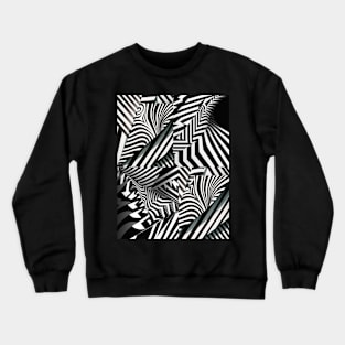 Black and white pattern (zebra) Crewneck Sweatshirt